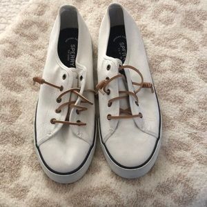 Size 11 worn once Sperry canvas shoes